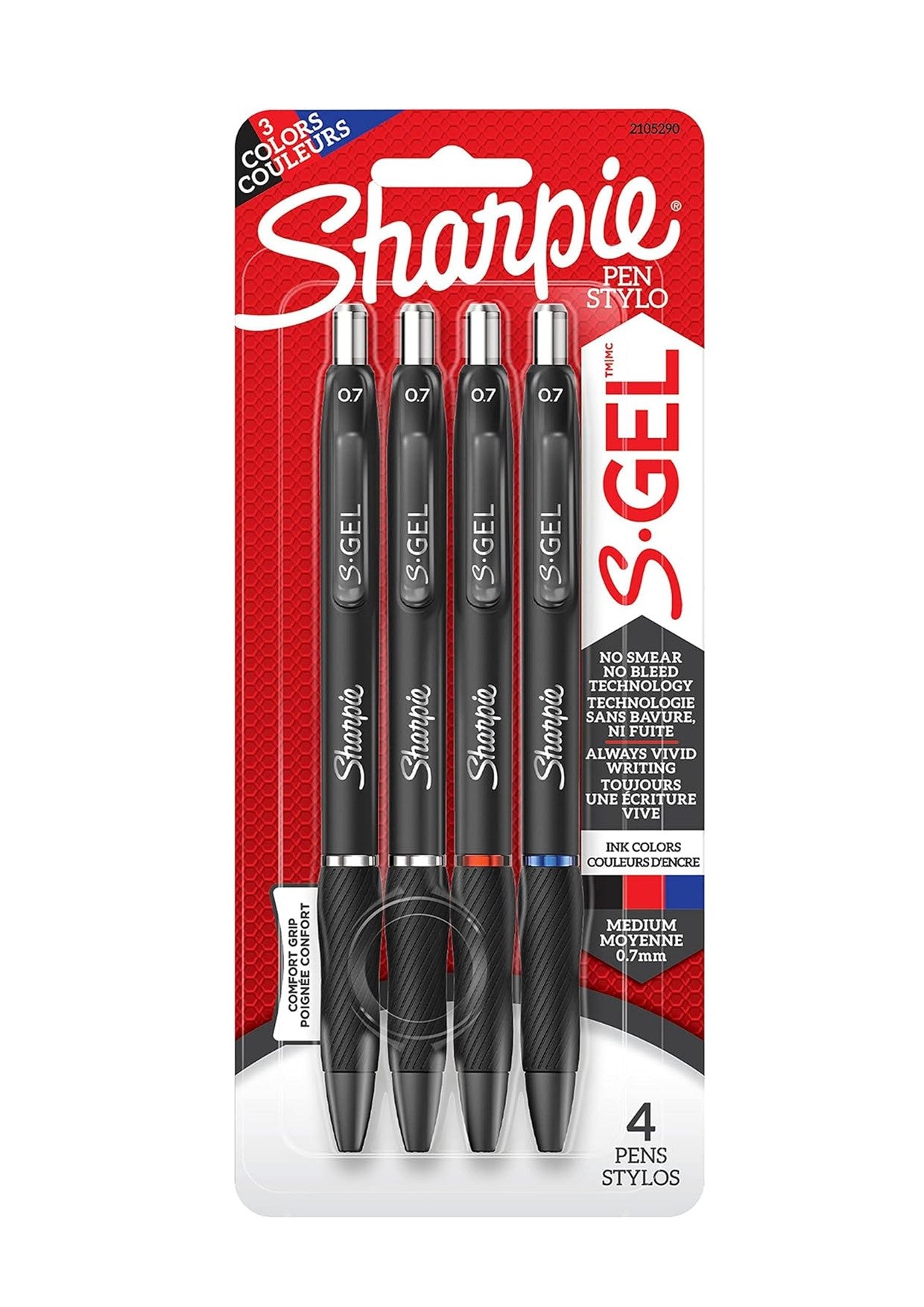 Pen Sharpie Gel Pen Point 0.7 PACK 4