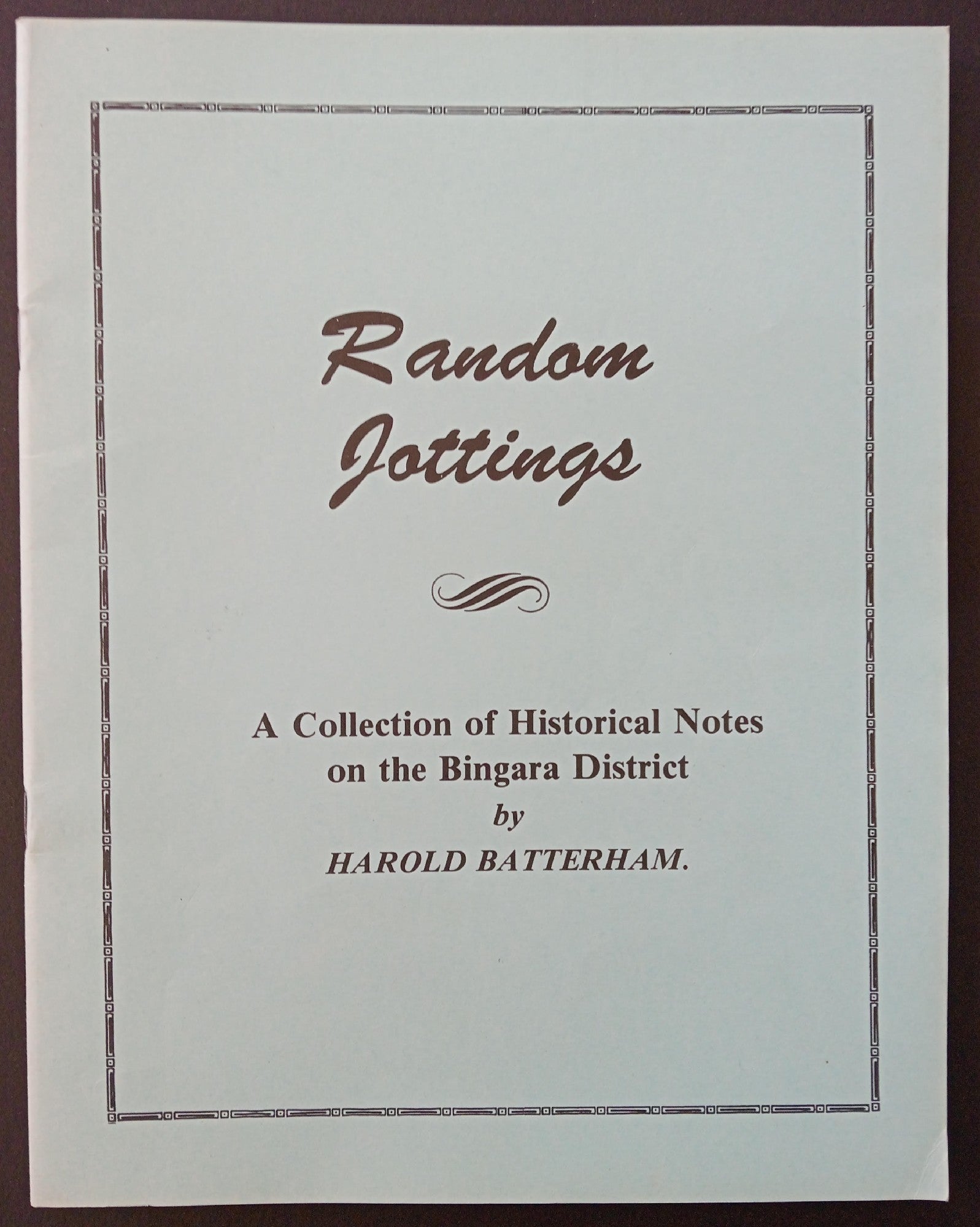 Random Jottings