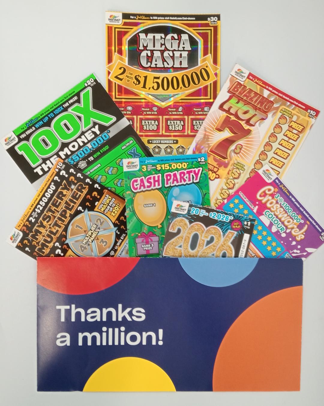 Scratchy Gift Pack "Thanks a Million" $100