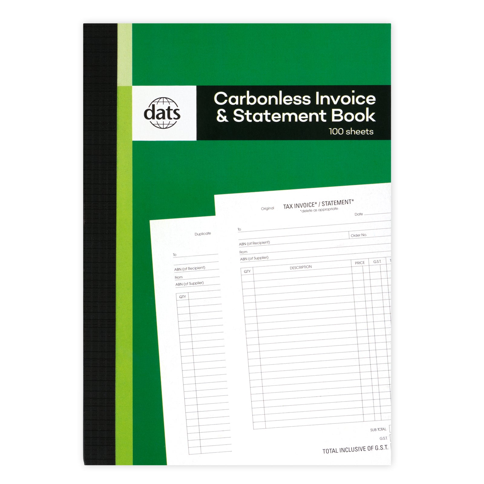 Carbonless Invoice & Statement Book 100 sheets