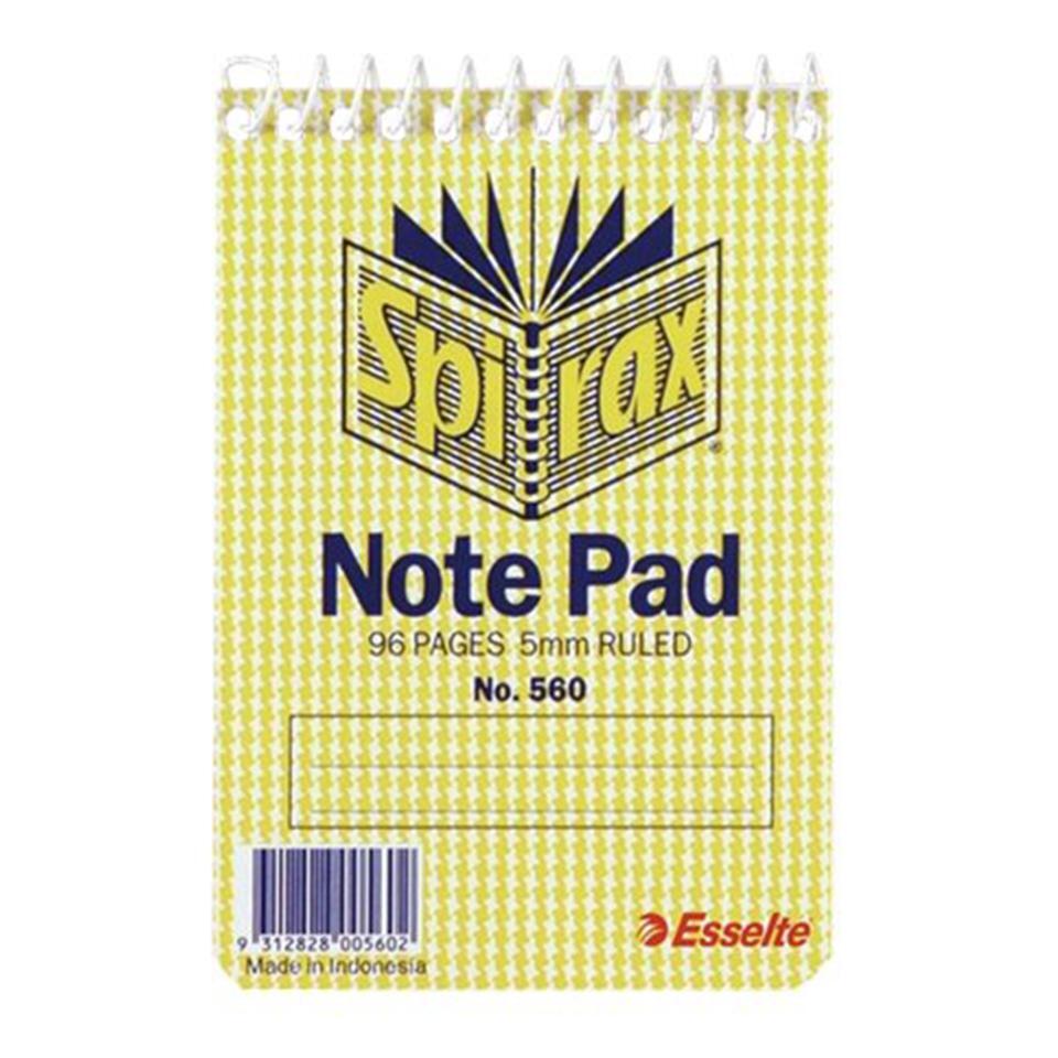 Spirax Note Pad No. 560 96 pages