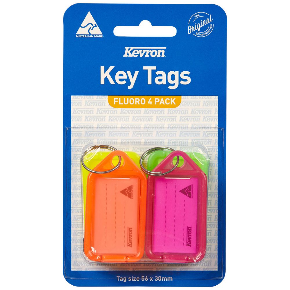 Key Tags Fluoro 4 pack