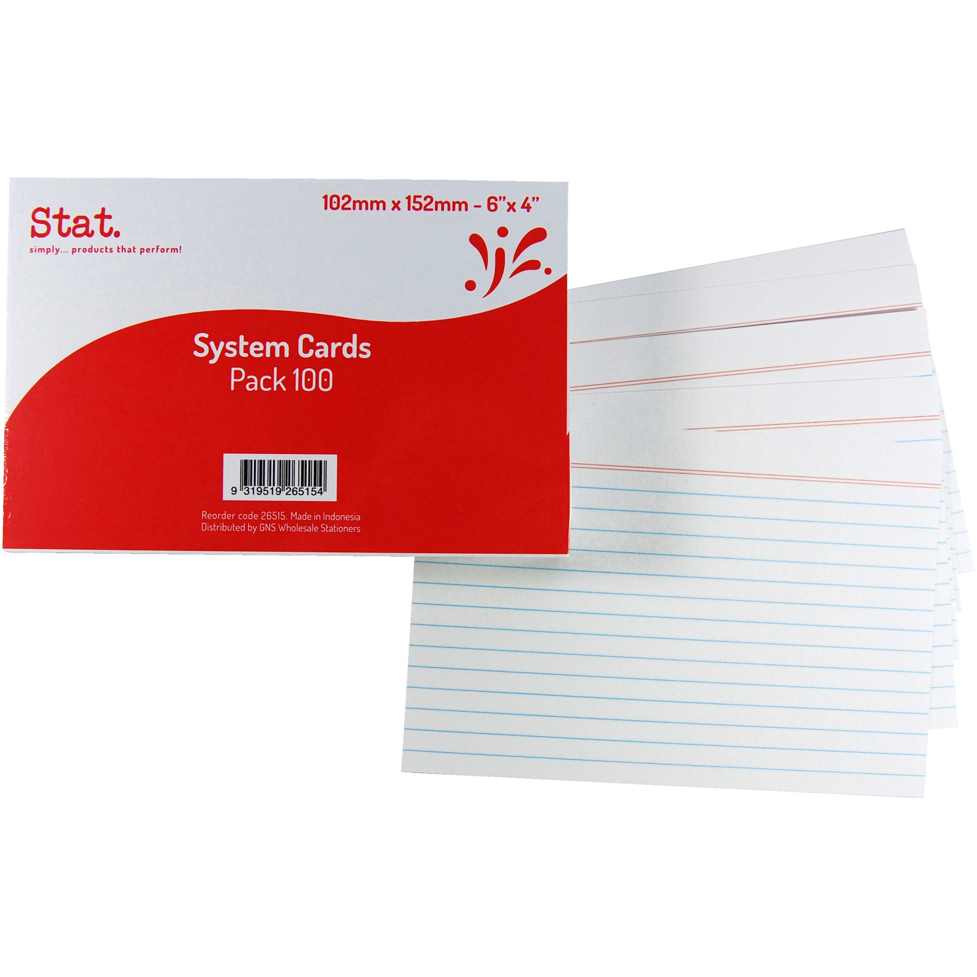 System Cards 76mm x 127mm Pack 100