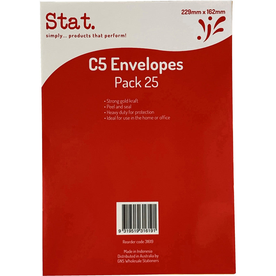 Stat C5 (A5 size) Envelope Pack 25