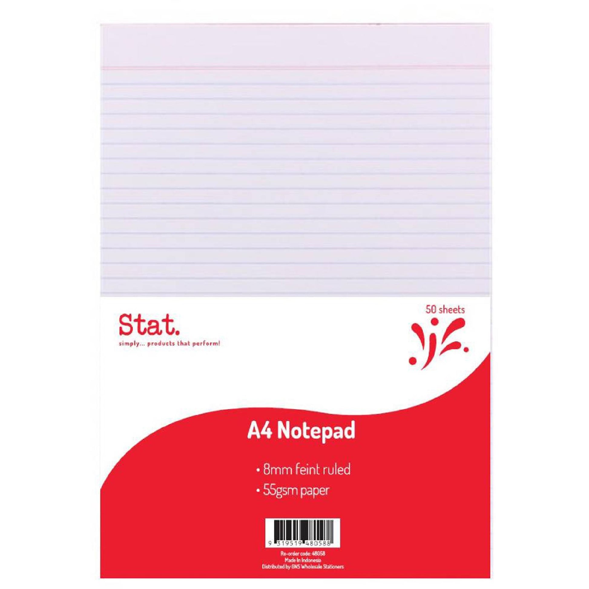 Note Pad Stat. A4 55GSM Writing Pad