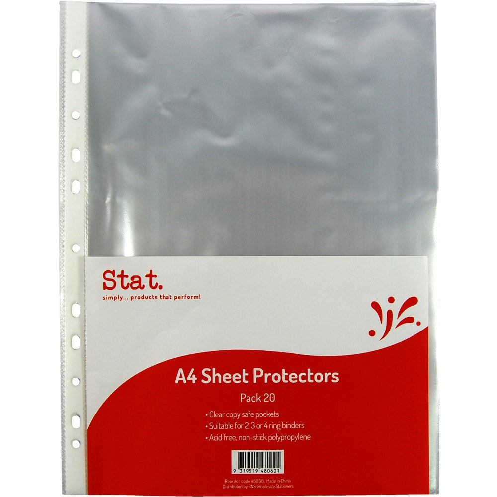 Sheet Protectors A4 Clear PK 20