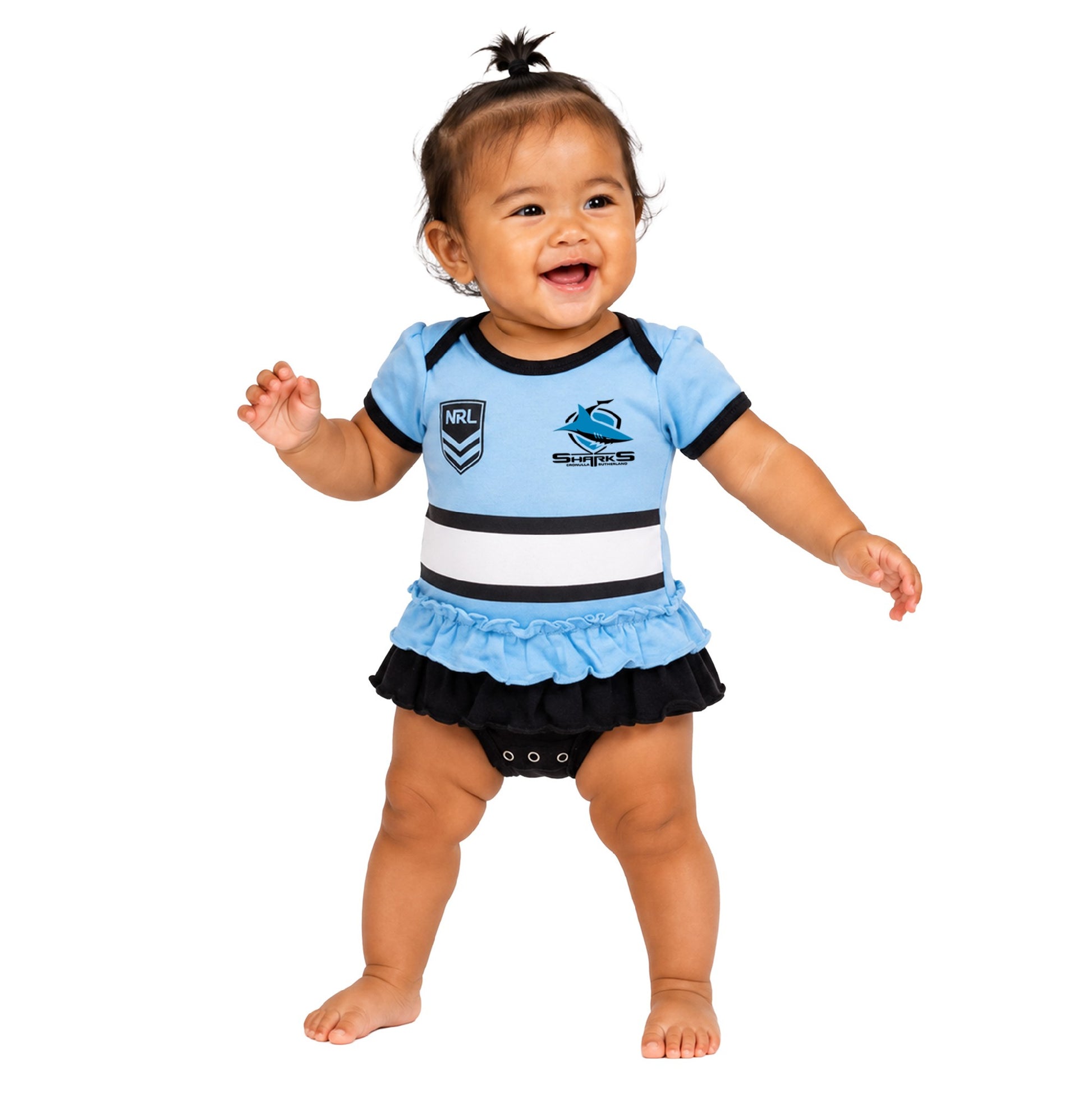 NRL Sharkes Girls Footy Shirts Size 000