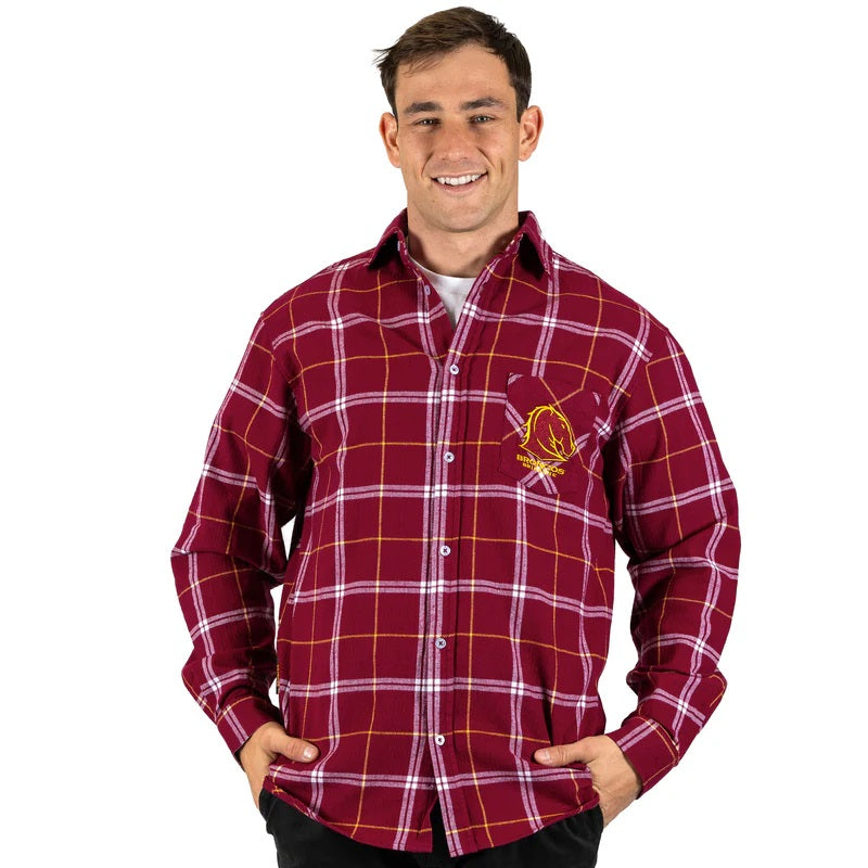 NRL Broncos Mustang Flannel XL