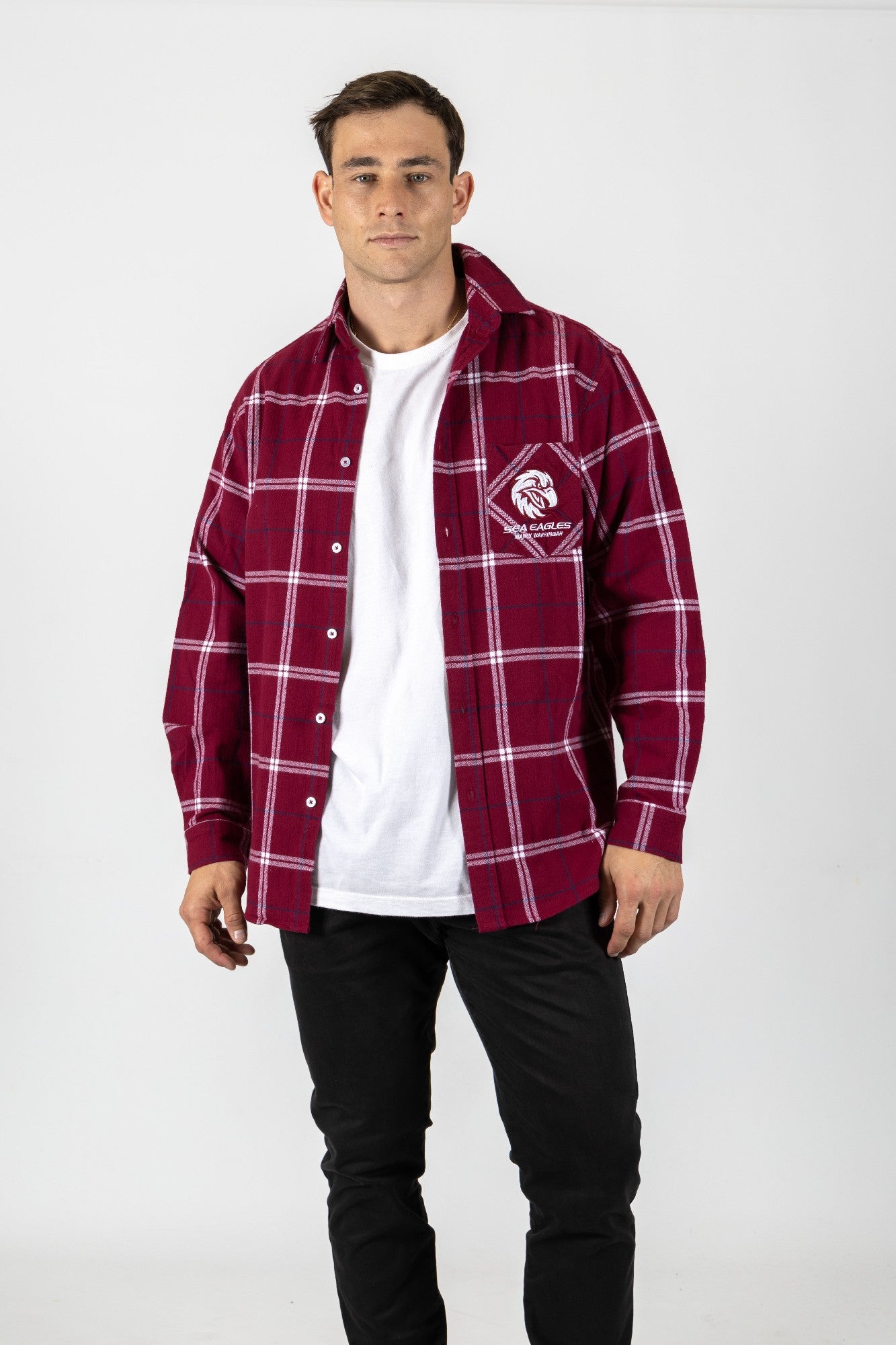 NRL Sea Eagles Mustang Flannel Shirt 2XL