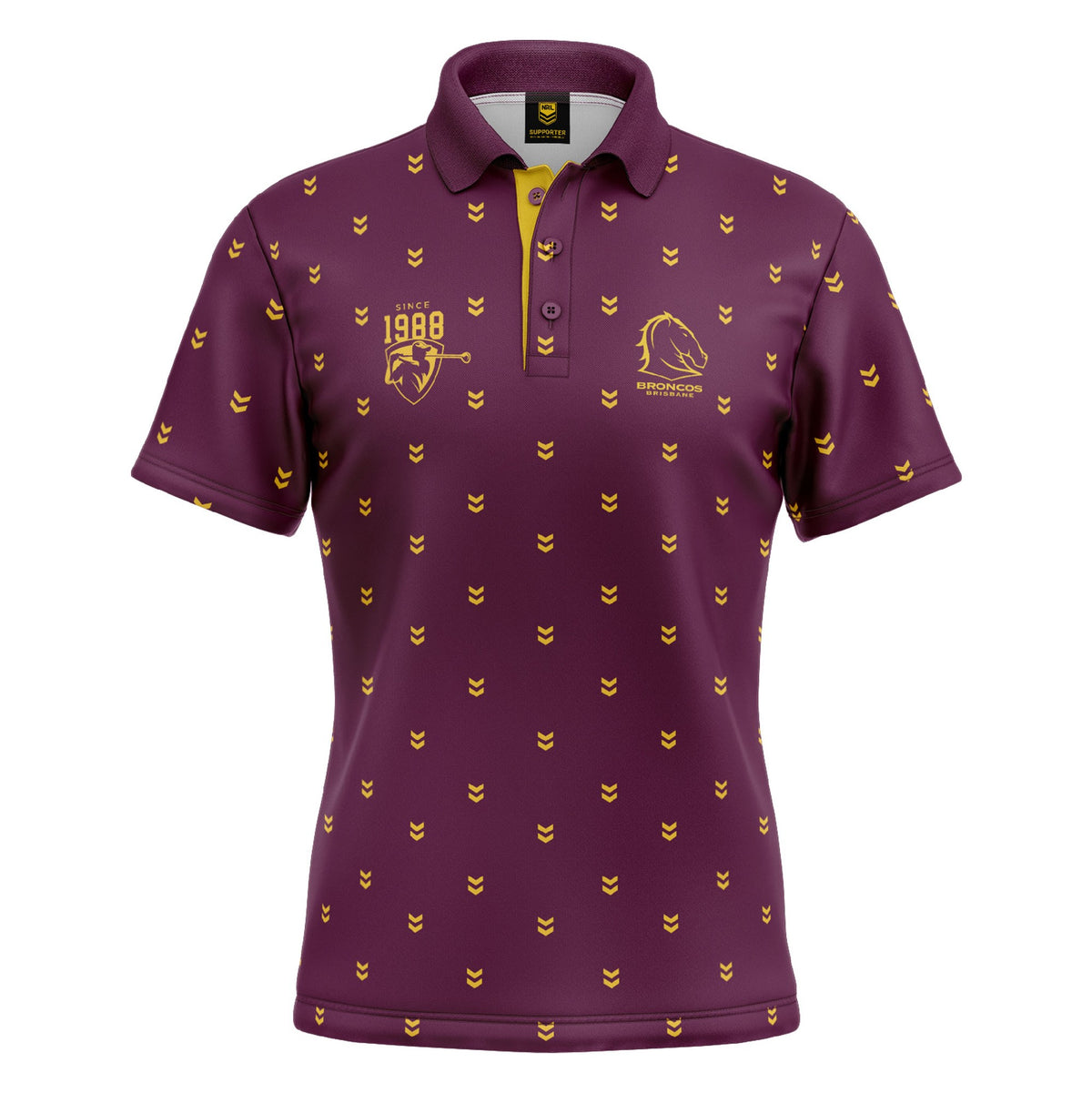 NRL Broncos Mulligan Golf Polo 2XL