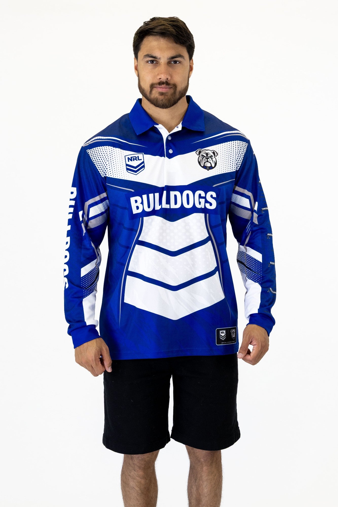 NRL Bulldogs 'Cyber' Fishing Shirt 2XL