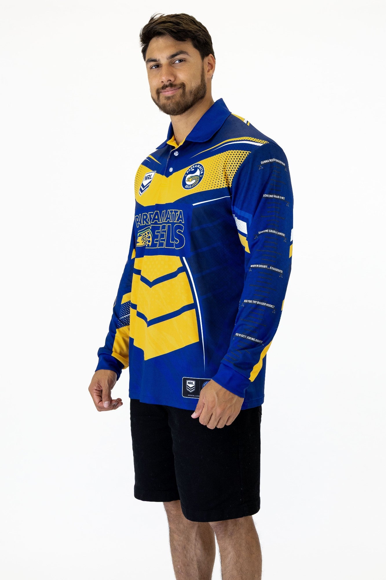 NRL Eels 'Cyber' Fishing Shirt XL