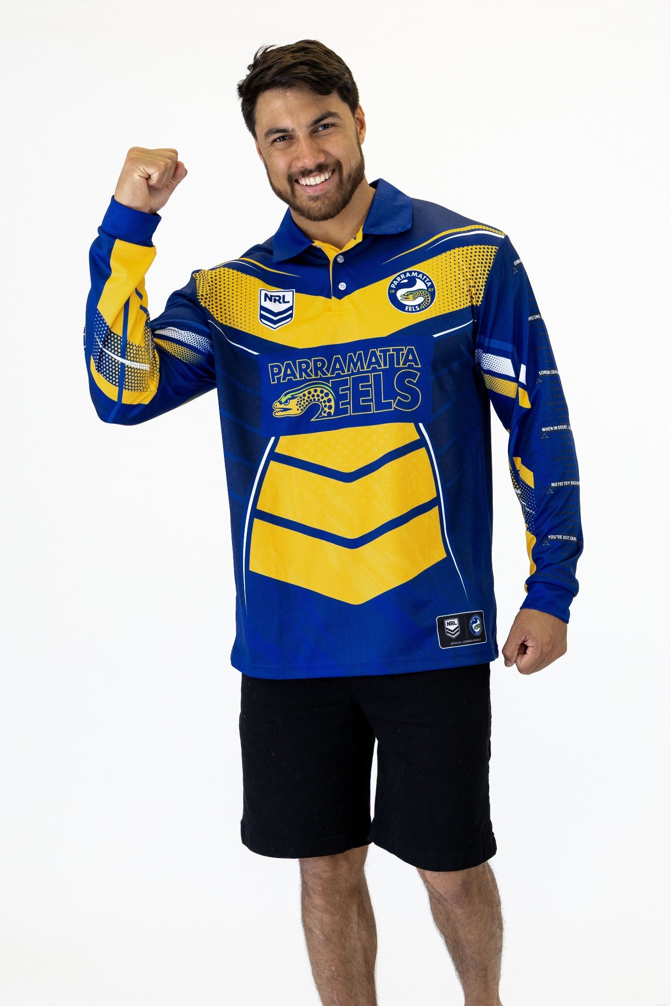 NRL Eels 'Cyber' Fishing Shirt 2XL