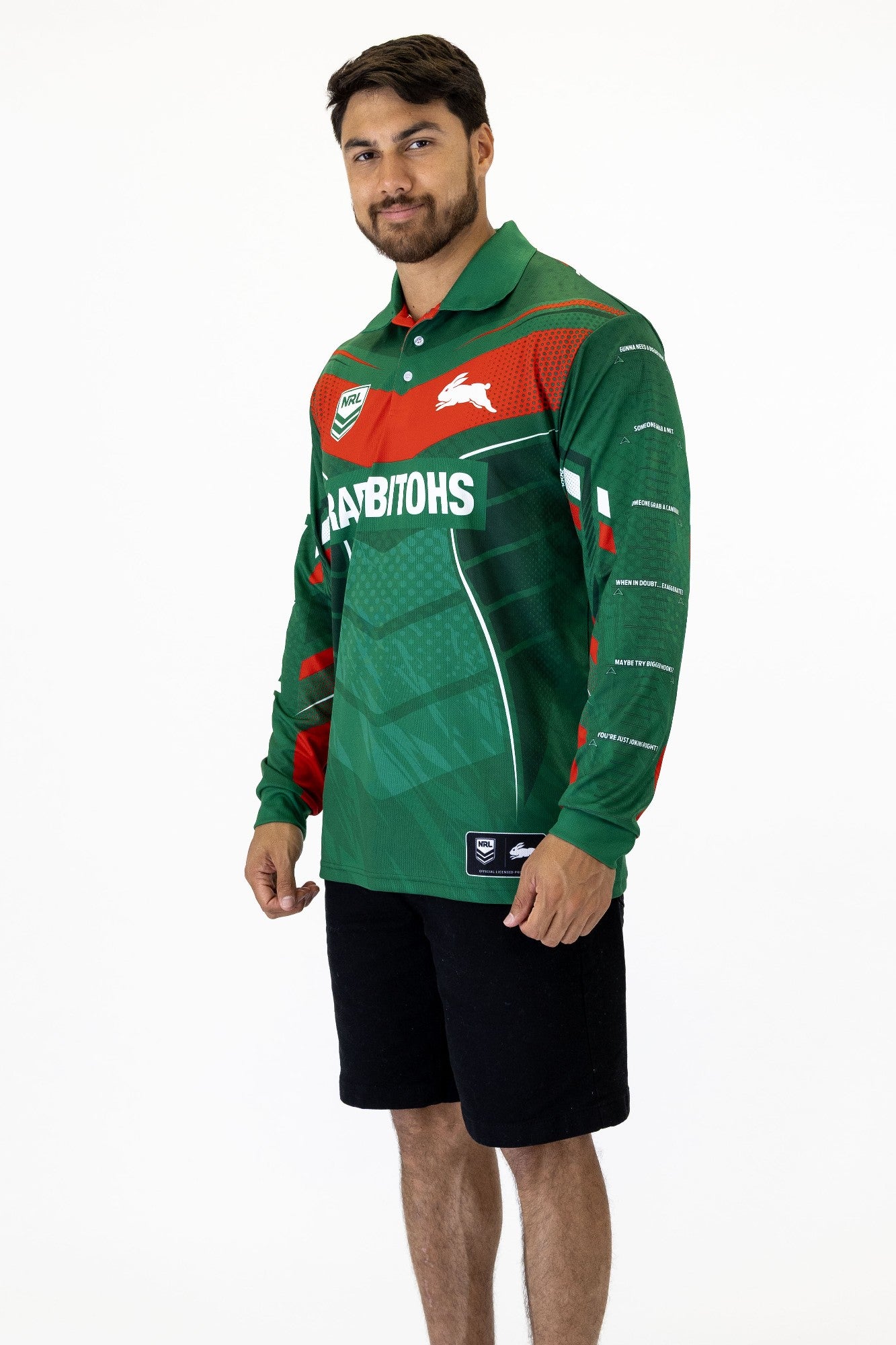 NRL Souths Cyber Fishing Shirt 2XL