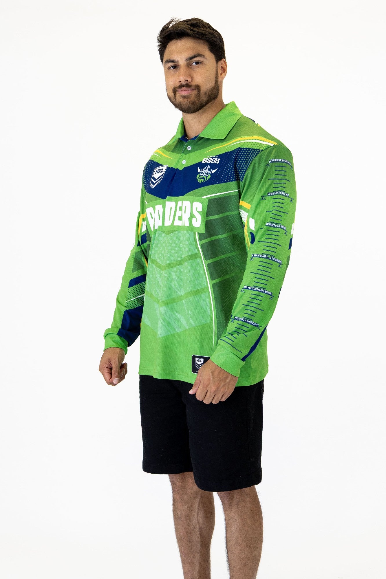 NRL Raiders Cyber Fishing Shirt 2XL