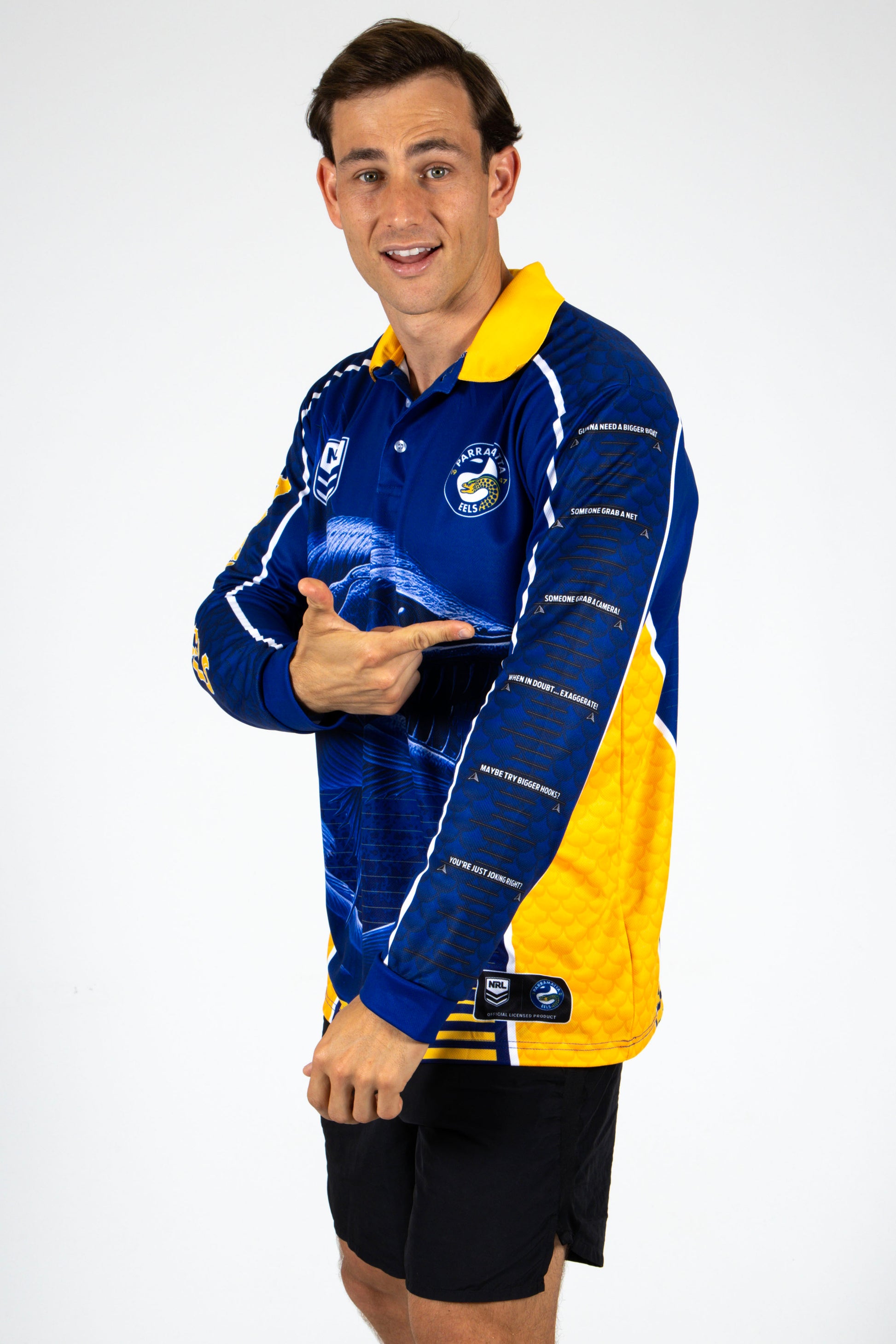 NRL Parramatta Eels Barracuda Fishing Shirt